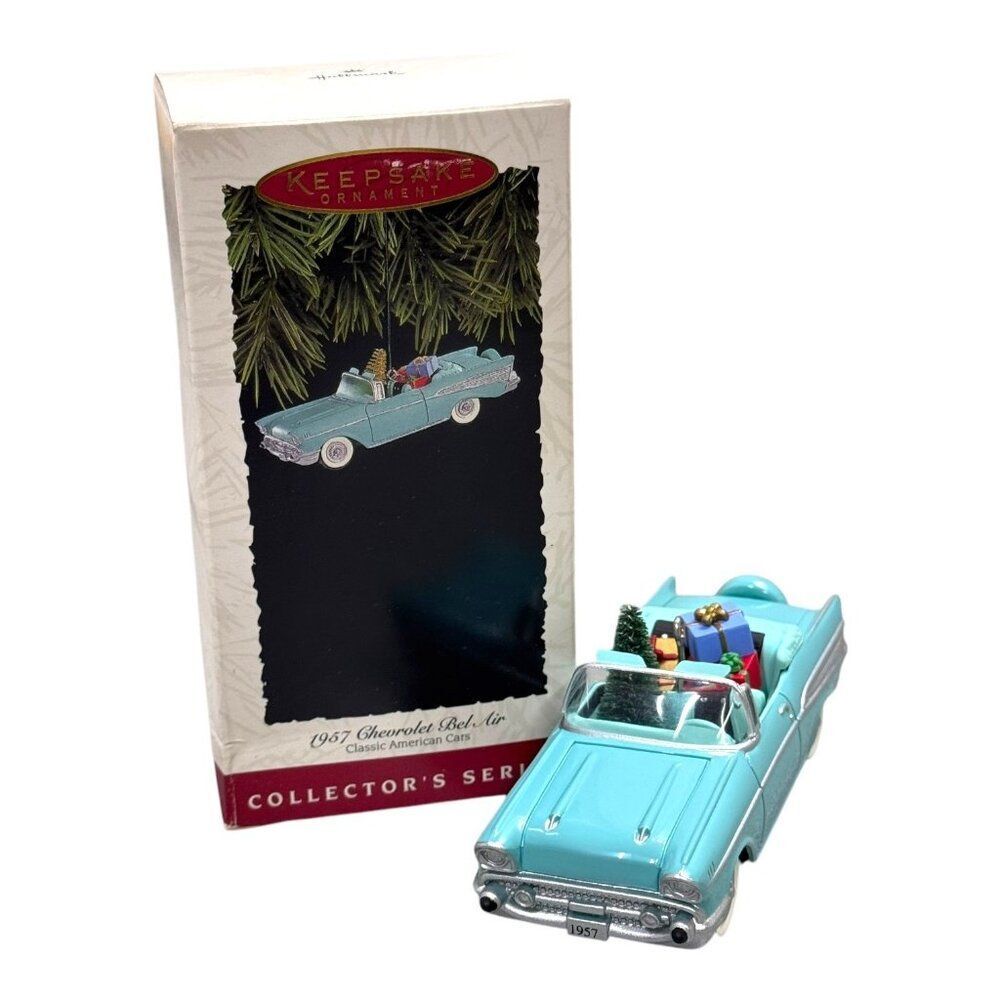 Hallmark 1957 Chevrolet Bel Air Keepsake Ornament With Box Vintage Christmas